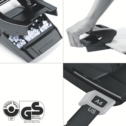 Leitz Hole Punch, 30 Sheets, Guide Bar with Format Markings, 100% Recyclable, Eco Friendly, NeXXt Recycle Range, 50030095, Black