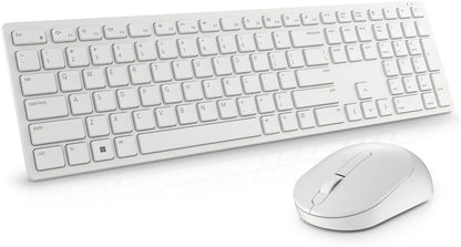 Dell KM5221W Pro Wireless Keyboard and Mouse Set, UK (QWERTY), 2.4GHz, 128-bit AES Encryption, 4000dpi, White