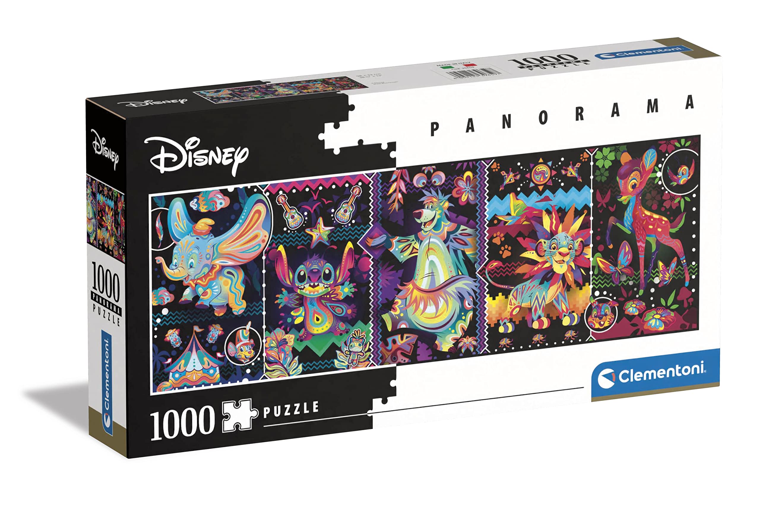 Clementoni 39659 Classics 1000pzs Does not apply Disney Joys Panorama 1000 Pieces, Made In Italy, Jigsaw Puzzle For Adults, Multicolor