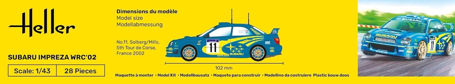 Heller - 1/43 Starter Kit Subaru Impreza Wrc`02