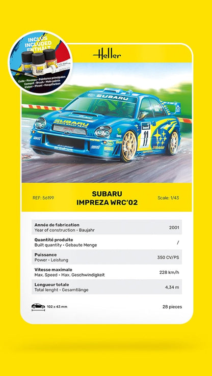 Heller - 1/43 Starter Kit Subaru Impreza Wrc`02