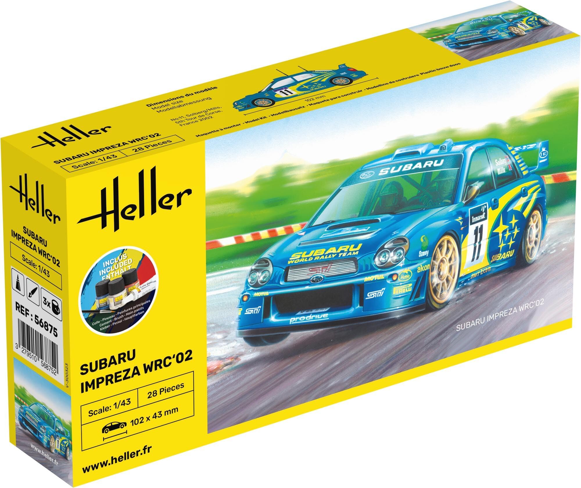 Heller - 1/43 Starter Kit Subaru Impreza Wrc`02