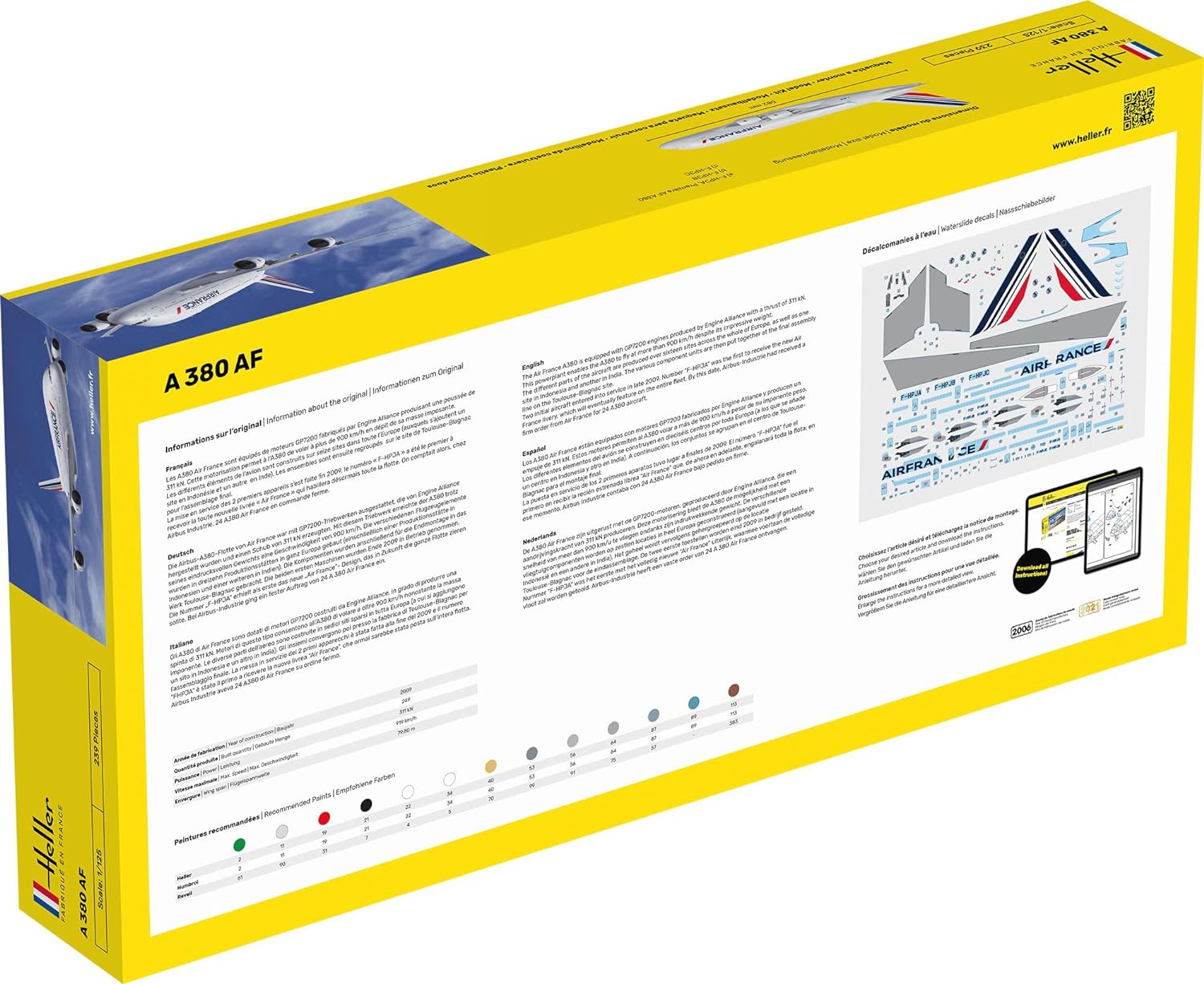 HELLER JOUSTRA Model Aircraft Starter Kit: A 380 AF