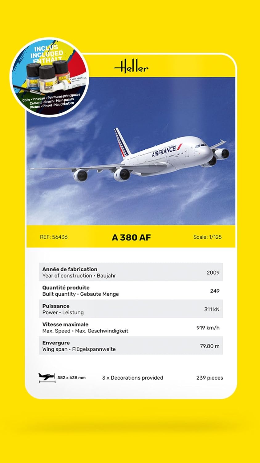 HELLER JOUSTRA Model Aircraft Starter Kit: A 380 AF