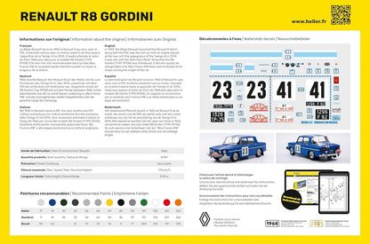 Heller- Renault R8 Gordini Maqueta, Color Gris, Mittel (80700