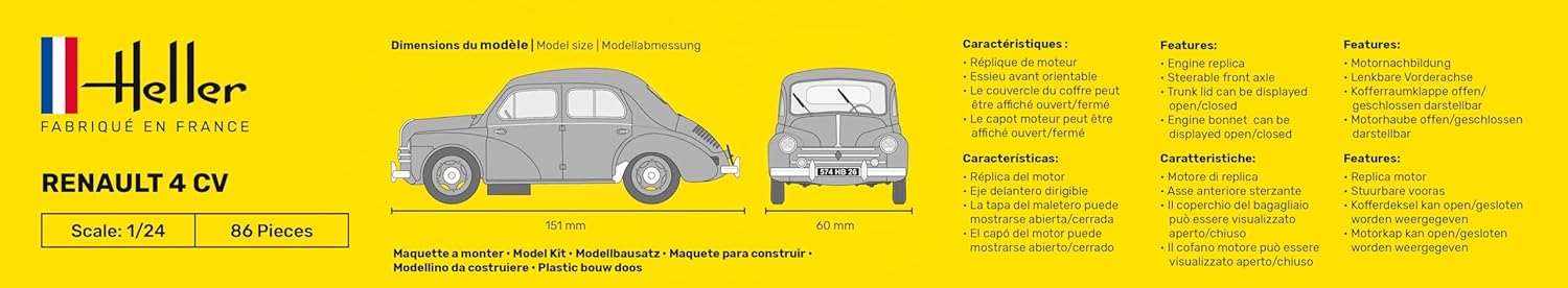 Heller 80762 Renault 4 CV Model Kit