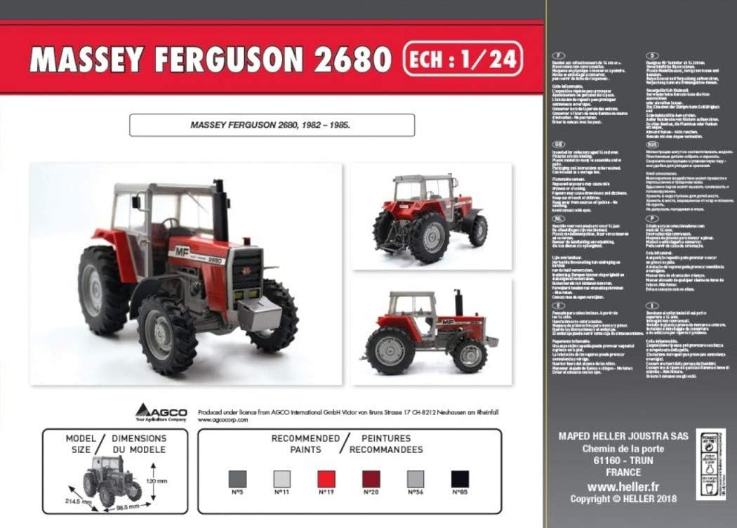 Heller- Massey Ferguson 2680 Kit de Modelo, Multicolor, Mittel (81402