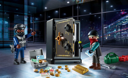Playmobil 70908 City Action Starter Pack Police Bank Robbery, Suitable Playset for Children Ages 4+