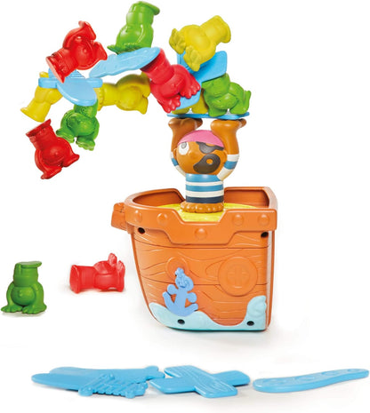 TOMY Pile Up Pirates Stacking Game, Children's Action Board Game, Family & Preschool Kids Game, Action Game for Children 5, 6, 7 & 8 Year Old Boys & GIrls & Adults
