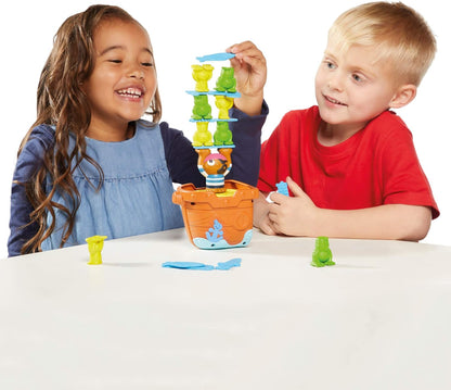 TOMY Pile Up Pirates Stacking Game, Children's Action Board Game, Family & Preschool Kids Game, Action Game for Children 5, 6, 7 & 8 Year Old Boys & GIrls & Adults