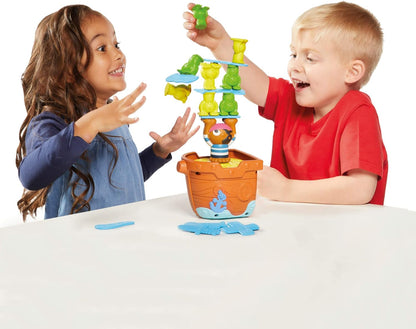TOMY Pile Up Pirates Stacking Game, Children's Action Board Game, Family & Preschool Kids Game, Action Game for Children 5, 6, 7 & 8 Year Old Boys & GIrls & Adults
