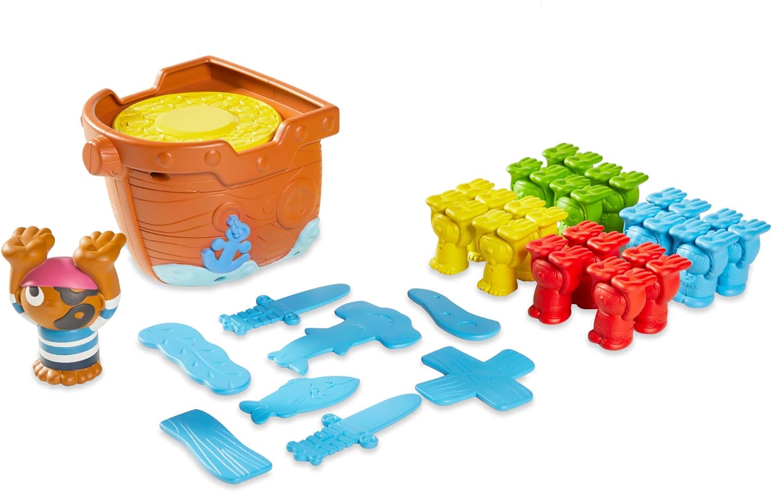 TOMY Pile Up Pirates Stacking Game, Children's Action Board Game, Family & Preschool Kids Game, Action Game for Children 5, 6, 7 & 8 Year Old Boys & GIrls & Adults