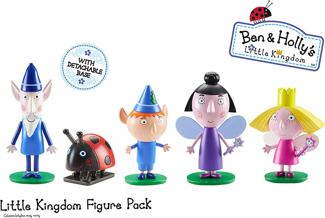 Ben & Holly Collectable 5 Figure Pack, Ben and Holly's little kingdom, wise old elf, nanny plum, imaginative play & Ben and Holly's Little Kingdom: Little Library Little Kingdom