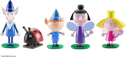 Ben & Holly Collectable 5 Figure Pack, Ben and Holly's little kingdom, wise old elf, nanny plum, imaginative play & Ben and Holly's Little Kingdom: Little Library Little Kingdom