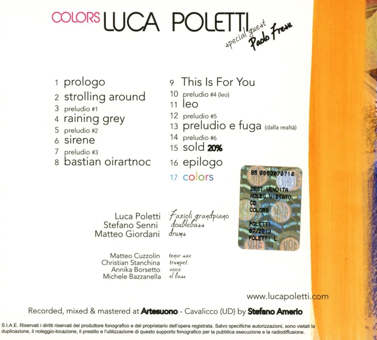 Colors (Feat. Paolo Fresu
