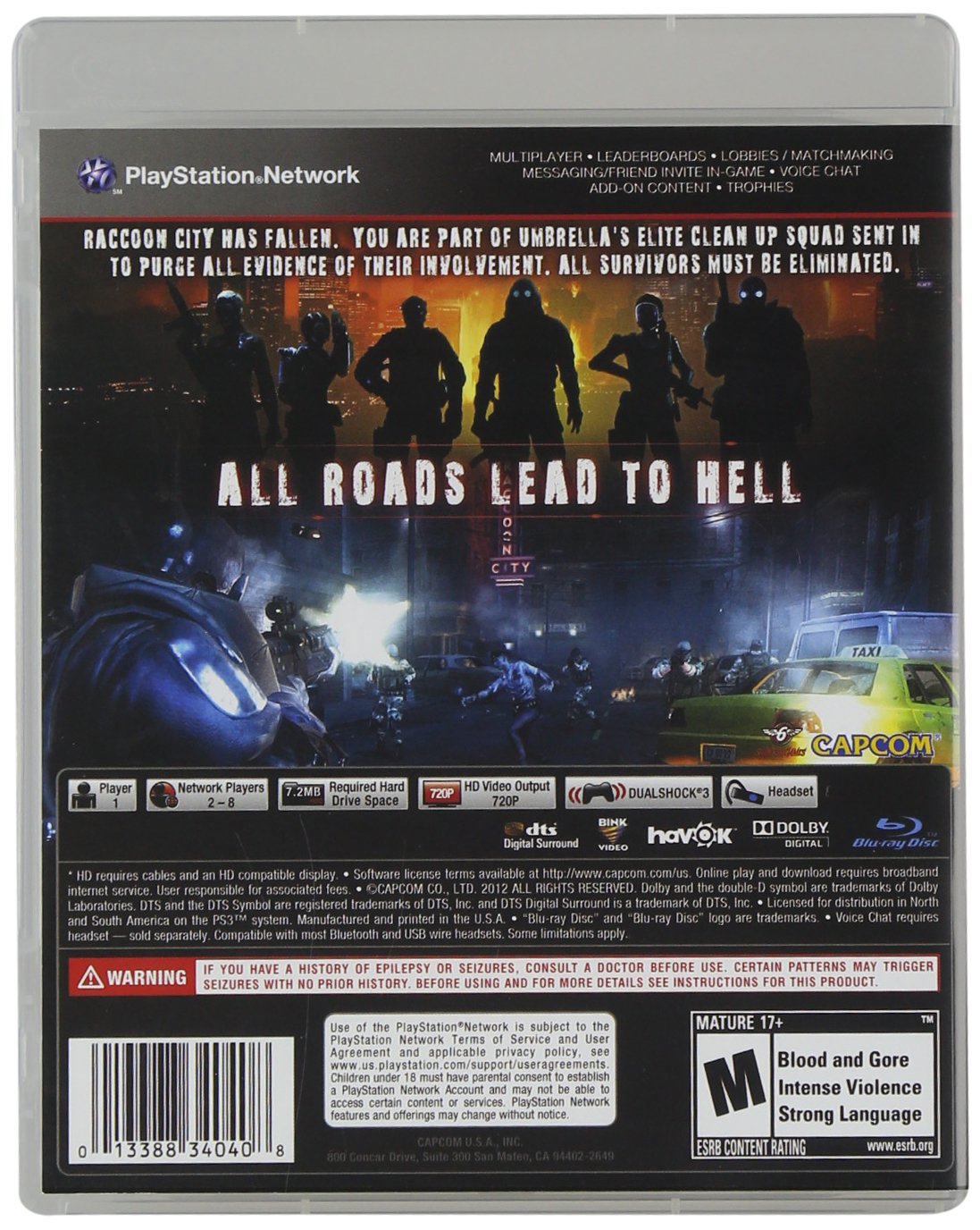 Resident Evil: Operation Raccoon City - Playstation 3 PlayStation 3 Standard Edition