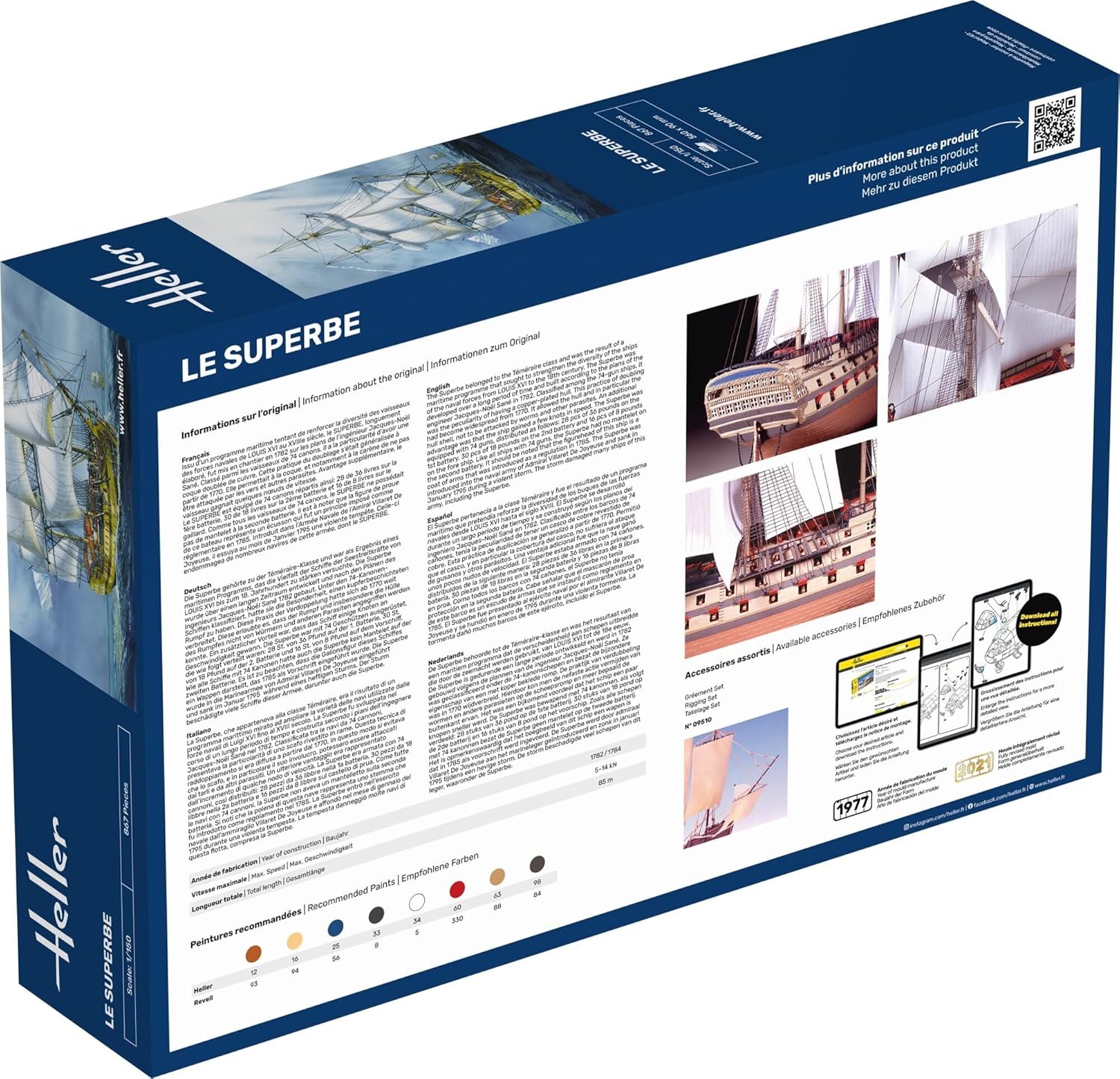 HELLER JOUSTRA Model Boat: Starter Kit: The Superb