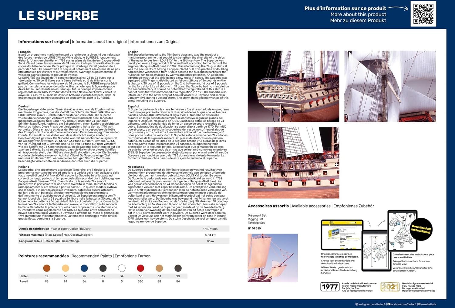 HELLER JOUSTRA Model Boat: Starter Kit: The Superb