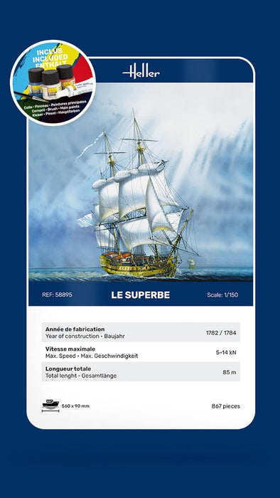 HELLER JOUSTRA Model Boat: Starter Kit: The Superb