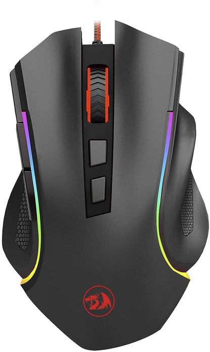 Redragon M607 GRIFFIN Gaming Mouse, Pixart PMW3212 7200 DPI Optical Sensor, RGB Customizable Lighting, 7 Programmable Buttons, Integrated Memory, Switches 10 Million Clicks