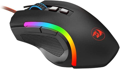 Redragon M607 GRIFFIN Gaming Mouse, Pixart PMW3212 7200 DPI Optical Sensor, RGB Customizable Lighting, 7 Programmable Buttons, Integrated Memory, Switches 10 Million Clicks