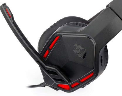 Redragon Themis (H220) Gaming Headset with Built-in Mic, Volume Control, Mute Mic and Backlight Red