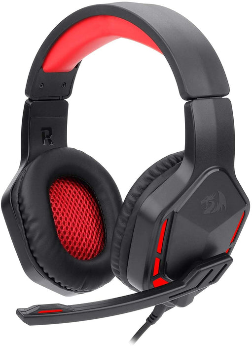 Redragon Themis (H220) Gaming Headset with Built-in Mic, Volume Control, Mute Mic and Backlight Red