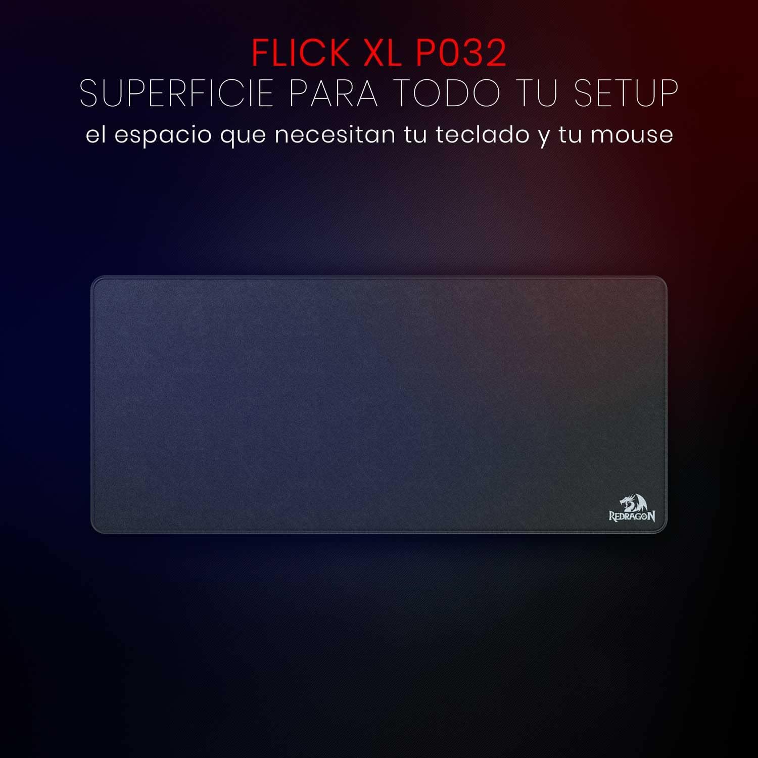Redragon P032 Flick XL Mousepad Mouse Pad with Stitched Edges Waterproof for Work, Game, Office, Home