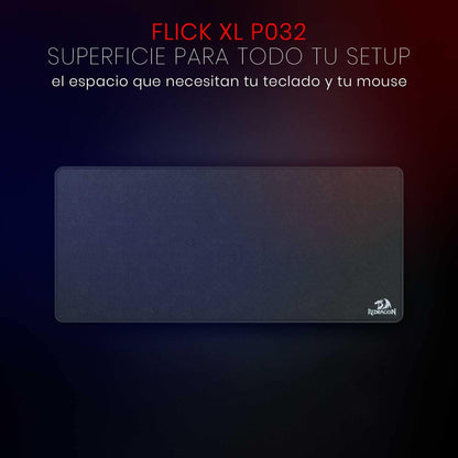 Redragon P032 Flick XL Mousepad Mouse Pad with Stitched Edges Waterproof for Work, Game, Office, Home