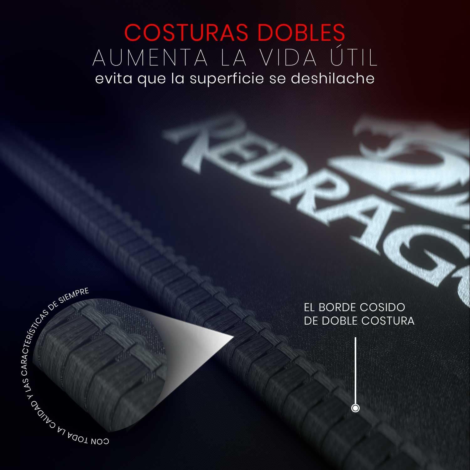 Redragon P032 Flick XL Mousepad Mouse Pad with Stitched Edges Waterproof for Work, Game, Office, Home
