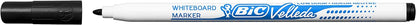 BIC Velleda, Dry Wipe Whiteboard Marker Pens, Fine Bullet Tip for Precision, in Black, Box of 24 Markers