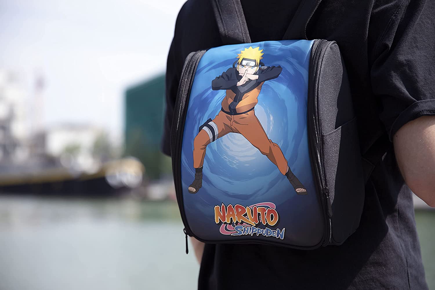 Konix Naruto Shippuden Zaino di protezione e trasporto per console, giochi e accessori Nintendo Switch, Switch Lite e Switch OLED - Design Naruto