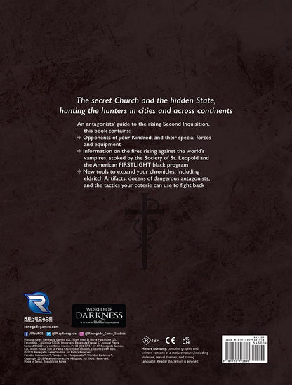 Renegade Game Studios Vampire TM RPG Seconda Inquisizione