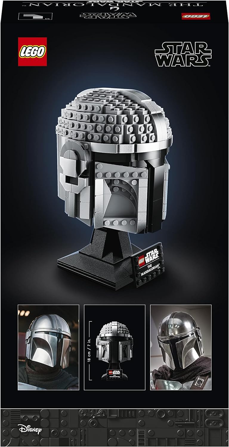 LEGO 75328 Star Wars The Mandalorian Helmet Buildable Model Kit, Display Collectible Decoration Set
