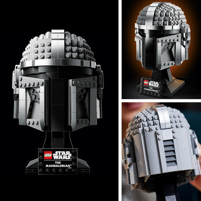 LEGO 75328 Star Wars The Mandalorian Helmet Buildable Model Kit, Display Collectible Decoration Set