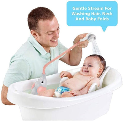 Yookidoo - Pink Elephant Bath Shower - Baby Bath Toy - Bath and Shower Game - Awakening of the Senses - Hose Sprinkler Baby Bath Toy - Baby Gift from 0 to 2 Years Old