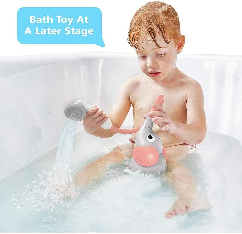 Yookidoo - Pink Elephant Bath Shower - Baby Bath Toy - Bath and Shower Game - Awakening of the Senses - Hose Sprinkler Baby Bath Toy - Baby Gift from 0 to 2 Years Old