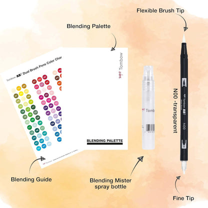 Tombow 56180 4-in-1 Blending Kit for Water Based Brush Pen