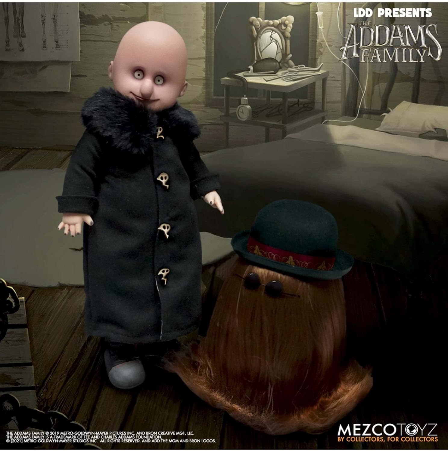 Mezco - Living Dead Dolls Presents: The Addams Family (2019): Fester & It