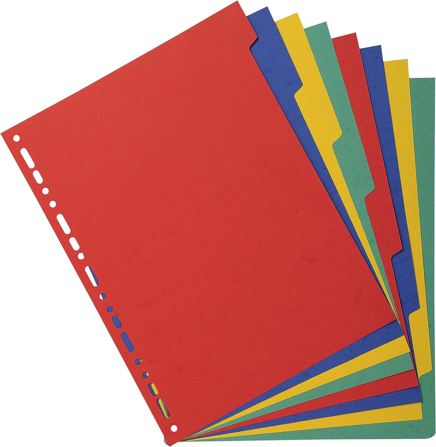 Exacompta - Ref 2008E - Forever Collection - 100% Recycled Dividers - Suitable for A4 Documents, 220gsm 100% Recycled Card, 8 Position - Multicoloured