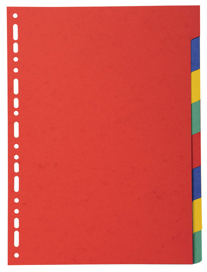 Exacompta - Ref 2008E - Forever Collection - 100% Recycled Dividers - Suitable for A4 Documents, 220gsm 100% Recycled Card, 8 Position - Multicoloured