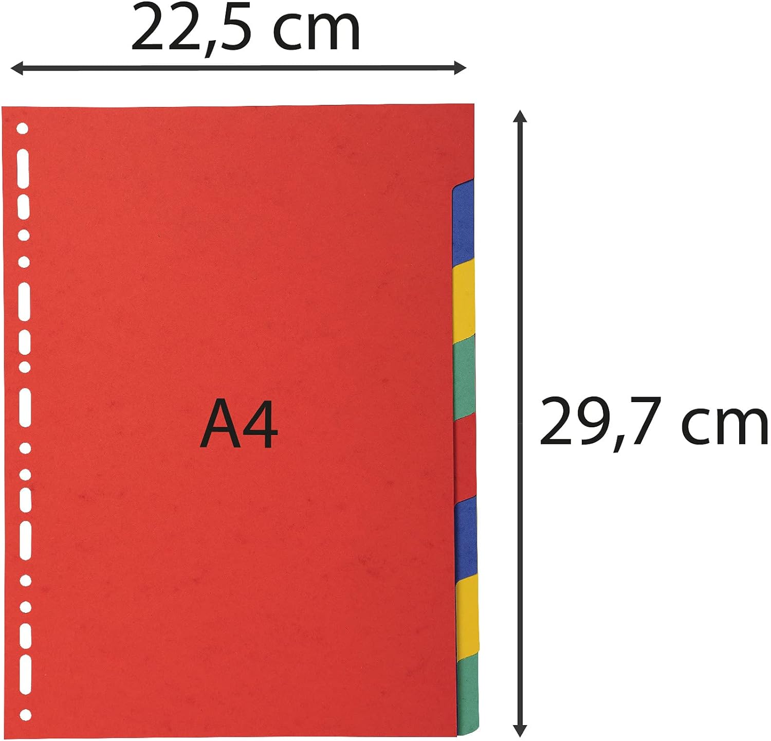 Exacompta - Ref 2008E - Forever Collection - 100% Recycled Dividers - Suitable for A4 Documents, 220gsm 100% Recycled Card, 8 Position - Multicoloured