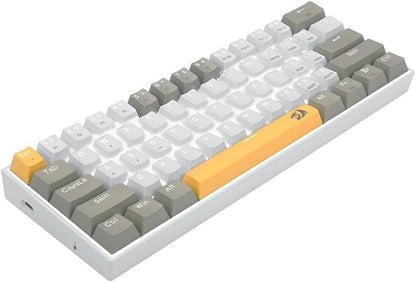 REDRAGON K606 LAKSHMI White LED 60% Gaming Mechanical Keyboard - Brown Switches (YELLOW, WHITE & GREY