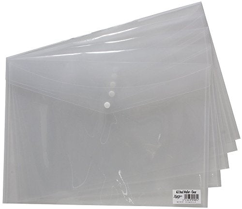 Tiger A3 Carpetas popper documentos plástico cartera tachuela transparentes (pAck de 1