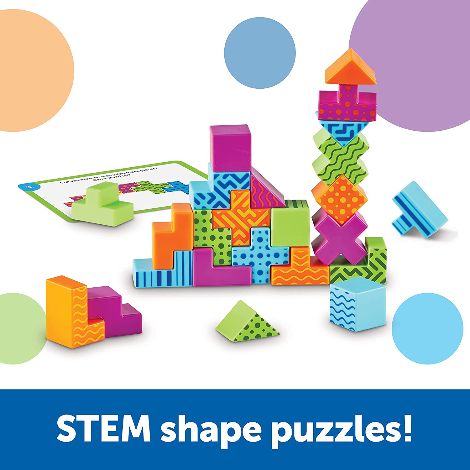 Learning Resources Brainometry, Juego de Lógica y Formas para Niños de 5 Años+, Puzzle Educativo Stem, Desarrolla Pensamiento Crítico y Habilidades Espaciales