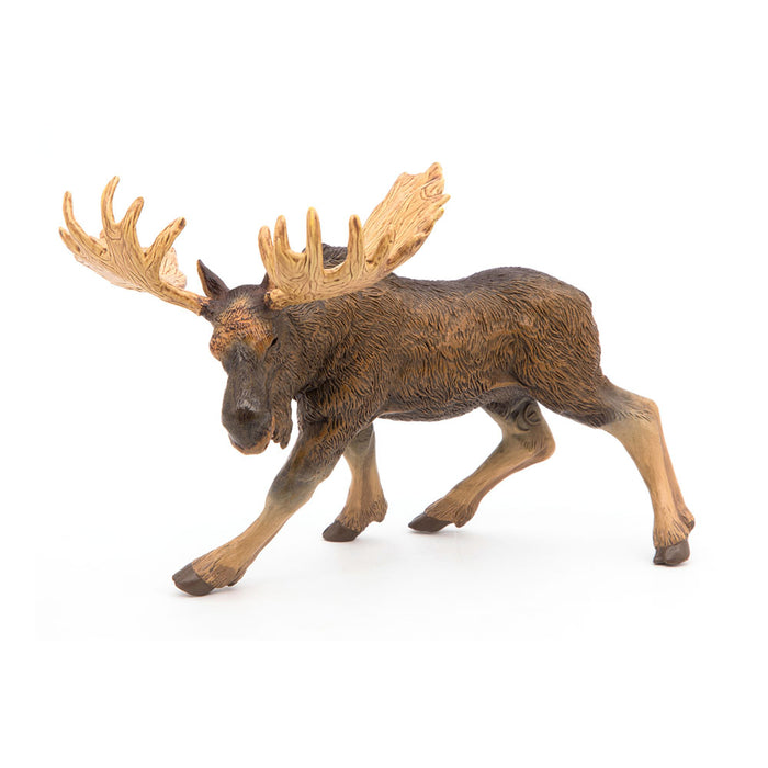 PAPO Wild Animal Kingdom Moose Toy Figure, Brown (50065)