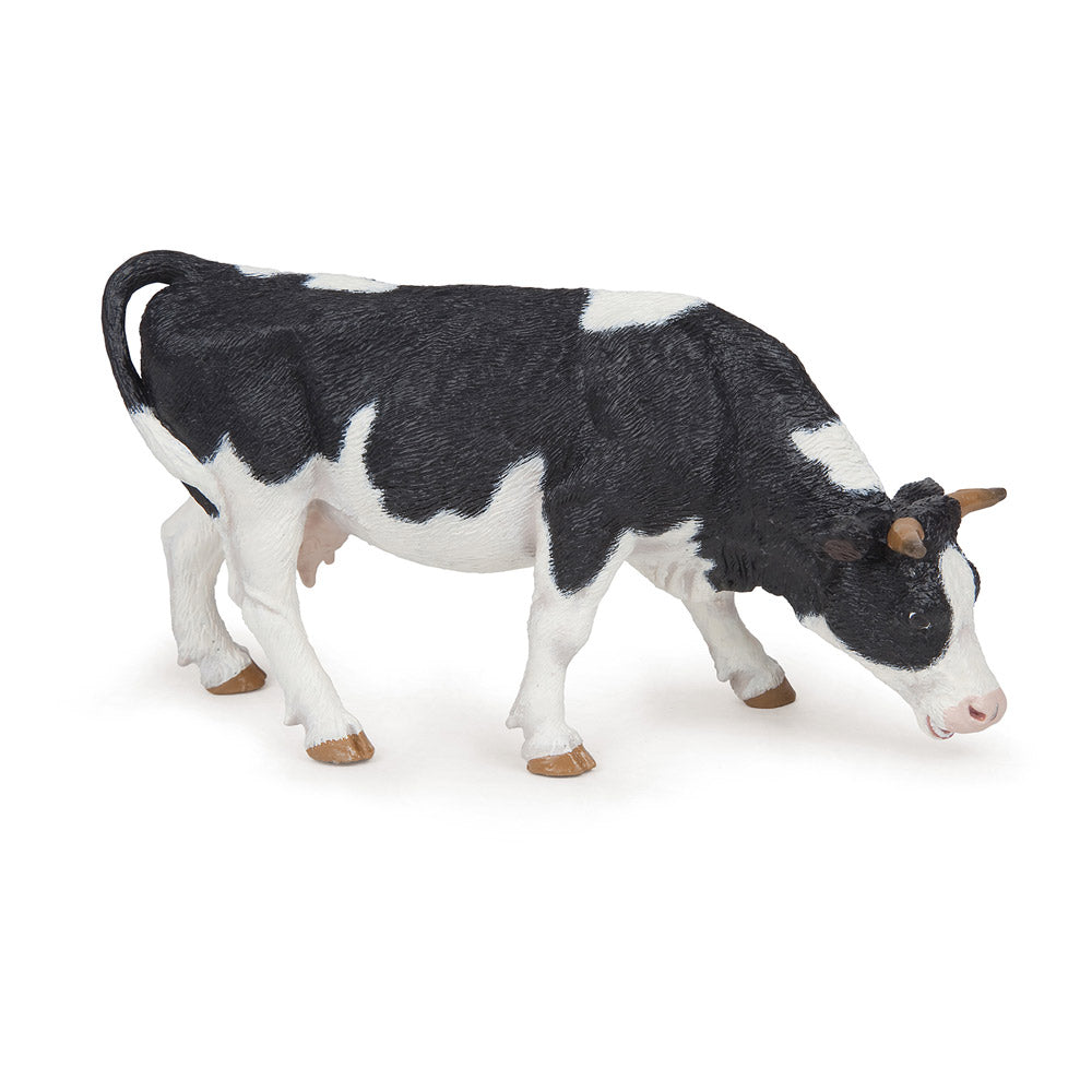 Papo FARMYARD FRIENDS Figurine, 51150 Black and White grazing Cow, Multicolour