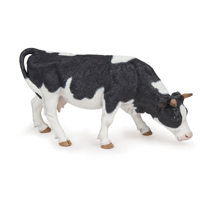 Papo FARMYARD FRIENDS Figurine, 51150 Black and White grazing Cow, Multicolour