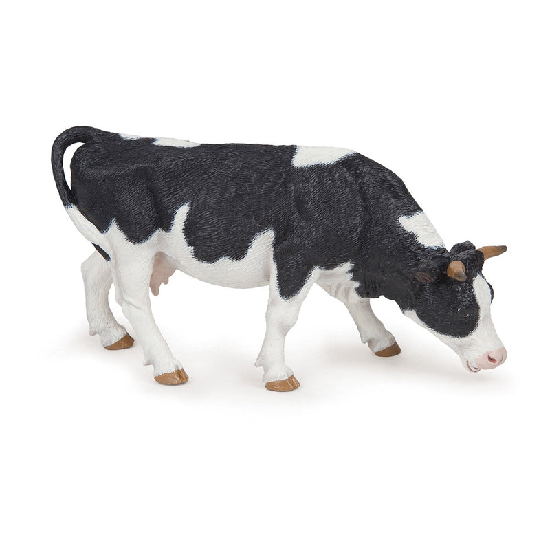 Papo FARMYARD FRIENDS Figurine, 51150 Black and White grazing Cow, Multicolour