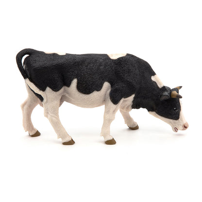 Papo FARMYARD FRIENDS Figurine, 51150 Black and White grazing Cow, Multicolour